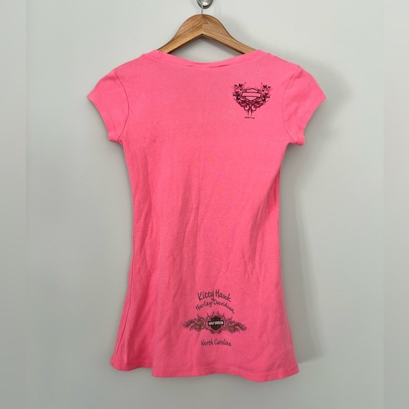 Harley-Davidson Hot Pink T Shirt Y2K - Picture 4 of 6
